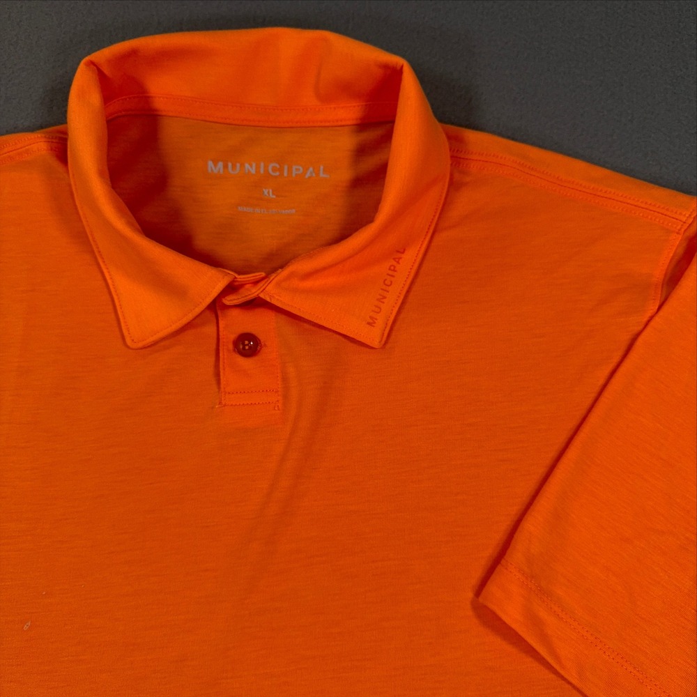 Municipal Mens XL Orange Short Sleeve Performance Polo Sport Utility Gear